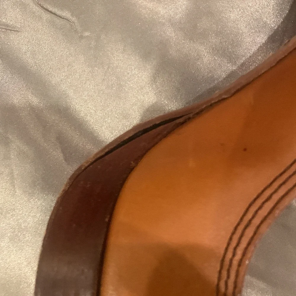 🌹Vintage Michael Micheal Kors • Brown Leather Platform Peep Toe Heels